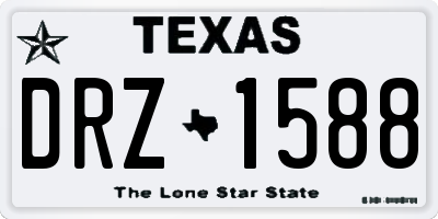 TX license plate DRZ1588