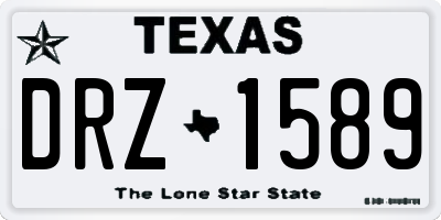 TX license plate DRZ1589