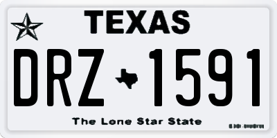 TX license plate DRZ1591