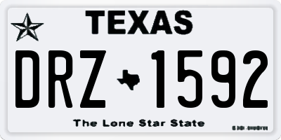 TX license plate DRZ1592
