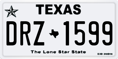 TX license plate DRZ1599