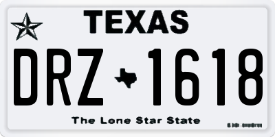 TX license plate DRZ1618