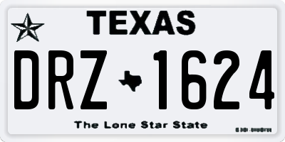 TX license plate DRZ1624