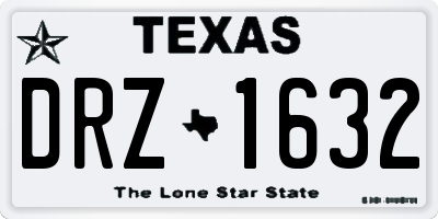 TX license plate DRZ1632