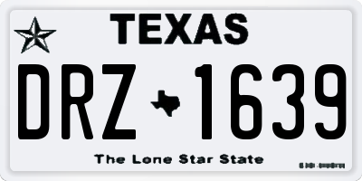 TX license plate DRZ1639