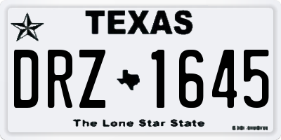 TX license plate DRZ1645