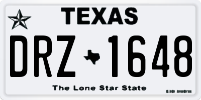 TX license plate DRZ1648