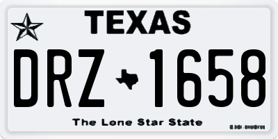 TX license plate DRZ1658