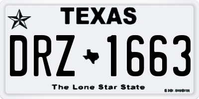 TX license plate DRZ1663