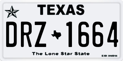 TX license plate DRZ1664