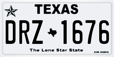 TX license plate DRZ1676
