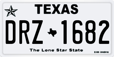 TX license plate DRZ1682