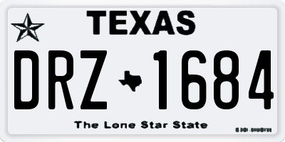 TX license plate DRZ1684