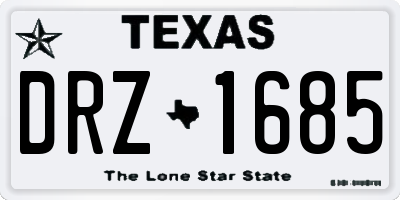 TX license plate DRZ1685