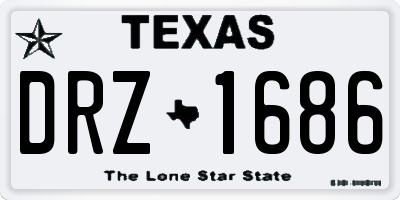 TX license plate DRZ1686