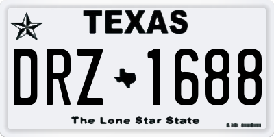 TX license plate DRZ1688