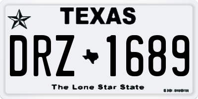 TX license plate DRZ1689