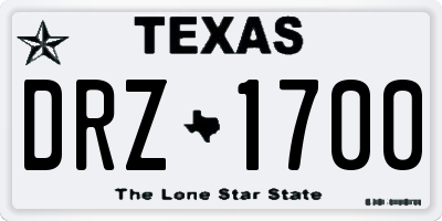 TX license plate DRZ1700