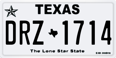 TX license plate DRZ1714