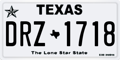 TX license plate DRZ1718