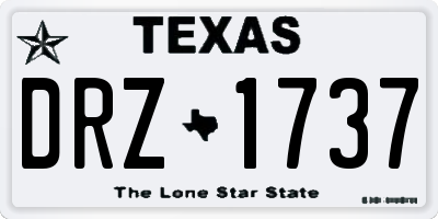 TX license plate DRZ1737