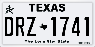TX license plate DRZ1741