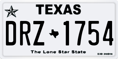 TX license plate DRZ1754