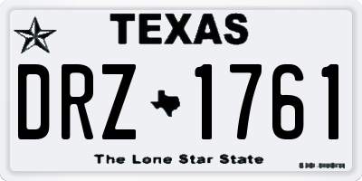 TX license plate DRZ1761