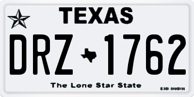 TX license plate DRZ1762