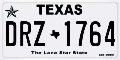TX license plate DRZ1764