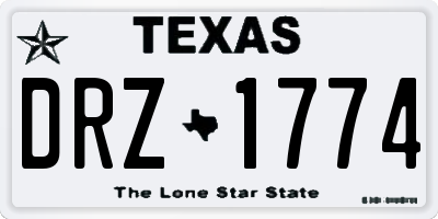 TX license plate DRZ1774