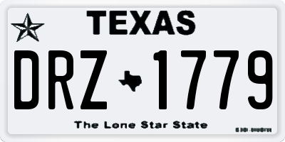 TX license plate DRZ1779