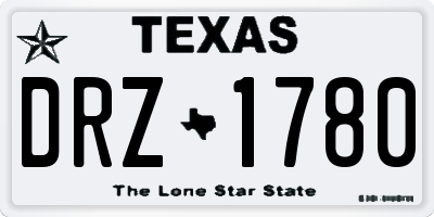 TX license plate DRZ1780