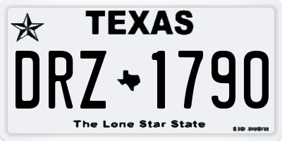 TX license plate DRZ1790