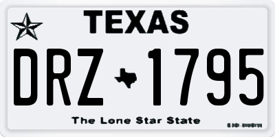 TX license plate DRZ1795
