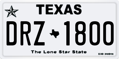 TX license plate DRZ1800