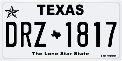 TX license plate DRZ1817