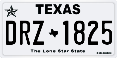 TX license plate DRZ1825