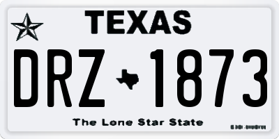 TX license plate DRZ1873