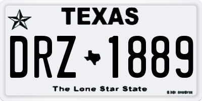 TX license plate DRZ1889