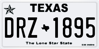 TX license plate DRZ1895
