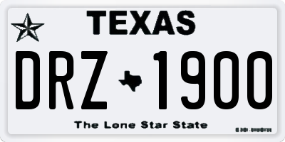 TX license plate DRZ1900