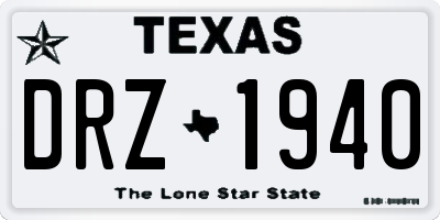 TX license plate DRZ1940