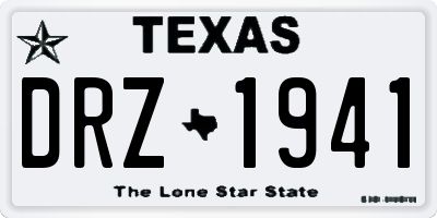 TX license plate DRZ1941