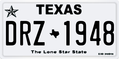 TX license plate DRZ1948