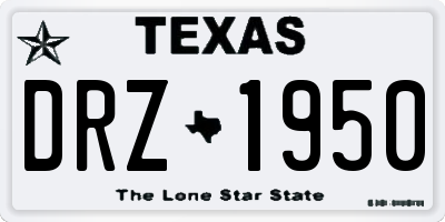 TX license plate DRZ1950