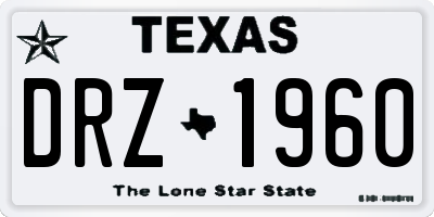 TX license plate DRZ1960