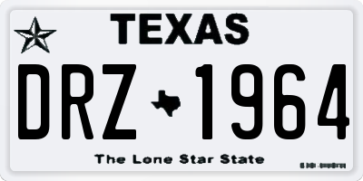 TX license plate DRZ1964