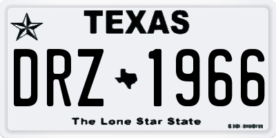 TX license plate DRZ1966