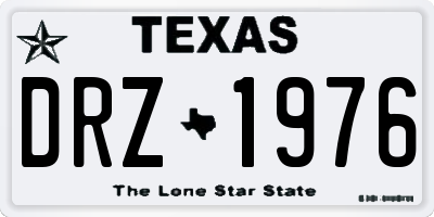 TX license plate DRZ1976